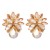 occidental style  fashion woman temperament personality flowers diamond earrings elegant