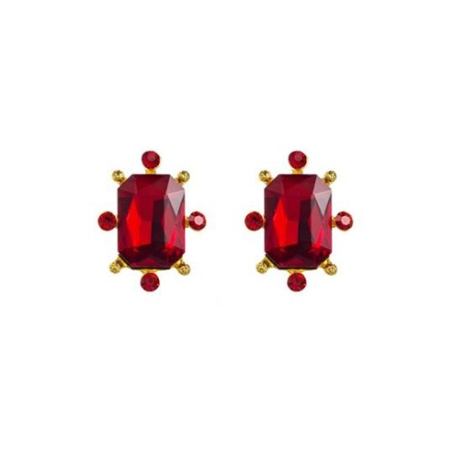 occidental style temperament diamond big zircon earrings geometry super exaggerating Rhinestone ear stud