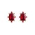 occidental style temperament diamond big zircon earrings geometry super exaggerating Rhinestone ear stud