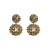 R same style earrings Alloy mosaic gem geometry ear stud brilliant temperament Earring