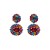 R same style earrings Alloy mosaic gem geometry ear stud brilliant temperament Earring