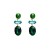 occidental style fashion wind multilayer splice geometry earrings elegant temperament glass colorful diamond Ea