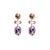 occidental style fashion wind multilayer splice geometry earrings elegant temperament glass colorful diamond Ea