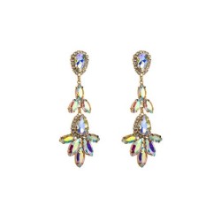 occidental style long style drop geometry diamond personality earrings fashion..