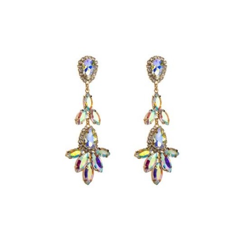 occidental style long style drop geometry diamond personality earrings fashion fresh sweet wind Earring woman