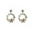 occidental style exaggerating Alloy diamond flower butterfly earrings personality retro colorful diamond flow