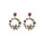 occidental style exaggerating Alloy diamond flower butterfly earrings personality retro colorful diamond flow
