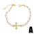 cross imitate Pearl bracelet woman occidental style high brief all-Purpose braceletbrb