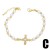 cross imitate Pearl bracelet woman occidental style high brief all-Purpose braceletbrb