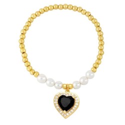 occidental style beads love zircon braceletins samll temperament Pearlbrb