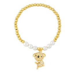 temperament four clover Pearl bracelet woman  occidental styleins wind brief f..