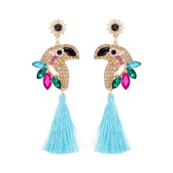 occidental style wind personality samll tassel earrings Alloy With diamond ear..