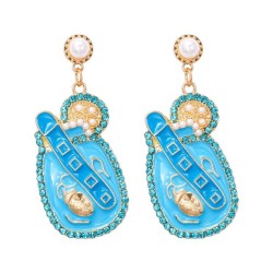 UR occidental style brief creative Alloy diamond earrings trend fashion