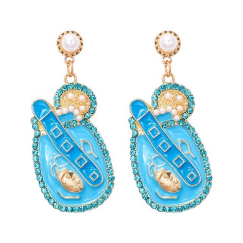 UR occidental style brief creative Alloy diamond earrings trend fashion