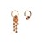 occidental style temperament Rhinestone zircon earrings woman asymmetry ear stud retro wind personality tassel 