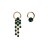 occidental style temperament Rhinestone zircon earrings woman asymmetry ear stud retro wind personality tassel 