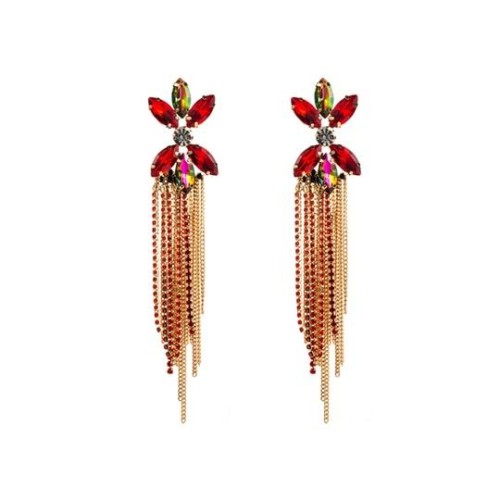 Bohemia ethnic style Earring tassel ear stud fashion long style fully-jewelled luxurious elegant temperamen