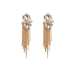 occidental style personality temperament long style Earring Metal claw chain t..