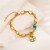 enamel love pendant bracelet brief personality cirque buckle eyes titanium steel color bangle woman