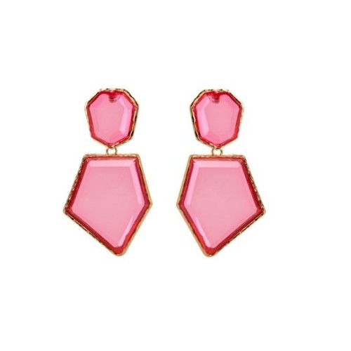 occidental style exaggerating Earring fashion retro brief geometry earrings more transparent resin earring w