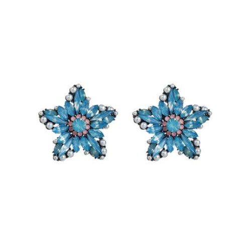 occidental style zircon earrings Five-pointed star samll Pearl temperament all-Purpose ear stud Earring