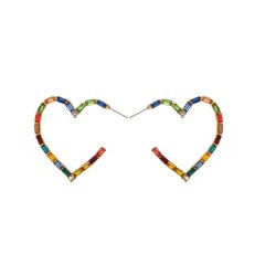 occidental style fashion exaggerating personality earrings Alloy love color fu..