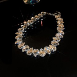 personality wind diamond crystal drop necklace occidental style samll fashion 