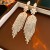  diamond zircon flowers tassel silver earrings fashion elegant long style temper