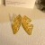 spring hollow butterfly ear stud  handmade brief pure color fashion earrings Earring woman