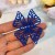 spring hollow butterfly ear stud  handmade brief pure color fashion earrings Earring woman
