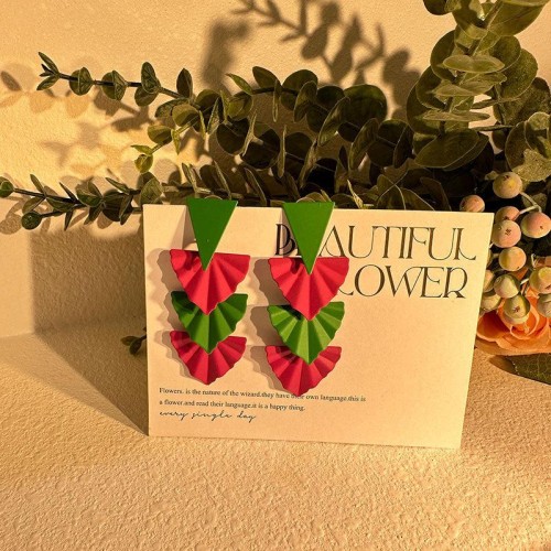  fashion brief triangle leaves earrings  samll occidental style earring Earring woman