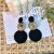 occidental styleikok same style fashion trend geometry Round earrings  handmade brief Earring