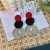 occidental styleikok same style fashion trend geometry Round earrings  handmade brief Earring