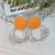 occidental style exaggeratingins geometry Round earrings  samll Double surface circle circle Pearl fashi