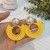 occidental style creative geometry Round exaggerating earrings  fashion brief pure color Pearl Earring wo