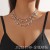 occidental style fashion multilayer chain super brilliant Rhinestone chain Collar clavic