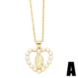 occidental style fashion temperament heart-shaped necklace geometry diamond cl..