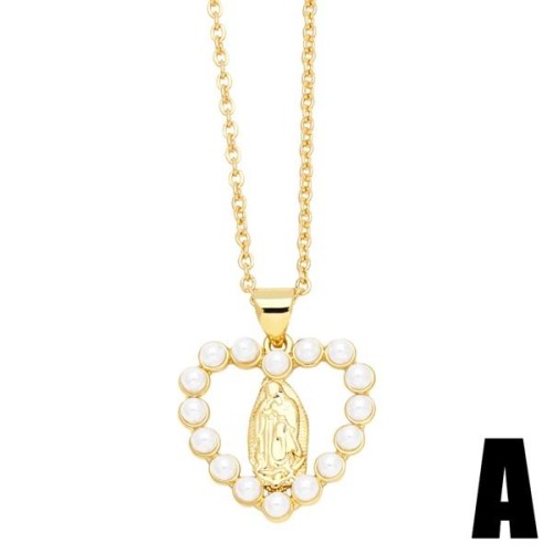 occidental style fashion temperament heart-shaped necklace geometry diamond clavicle chainnkn