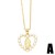 occidental style fashion temperament heart-shaped necklace geometry diamond clavicle chainnkn