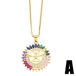 personality embed color zircon samll pendant occidental style fashion high col..