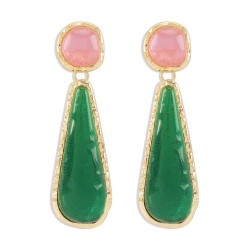 occidental style retro geometry samll resin earrings  personality elegant fash..