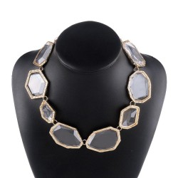 occidental style trend  personality fashion exaggerating geometry resin color ..