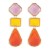 occidental style trend  personality fashion exaggerating geometry resin color earrings necklace