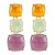 occidental style trend  personality fashion exaggerating geometry resin color earrings necklace