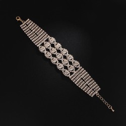 occidental style  Rhinestone claw chain big bracelet  stage flash diamond atmo..