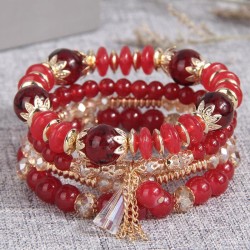 fashion concise multilayer tassel temperament woman bracelet