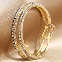  fashion concise flash diamond temperament woman circle