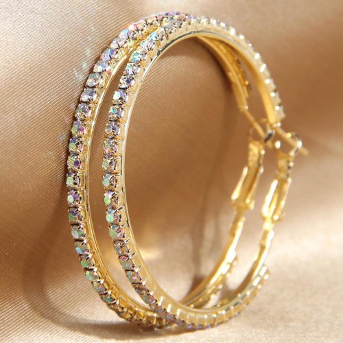  fashion concise flash diamond temperament woman circle
