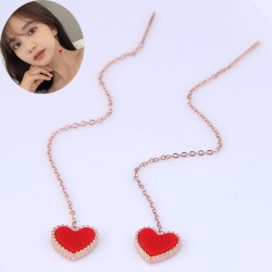 fashion sweetOL titanium steel color love personality woman earring