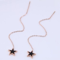 fashion sweetOL titanium steel star personality woman earring